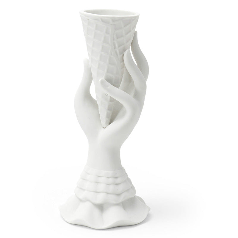 Hand-held cone vase