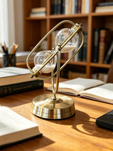 Load image into Gallery viewer, ROTATING BRASS HOURGLASS
