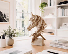 Load image into Gallery viewer, HAND CARVED HORSE BUST SCULPTURE

