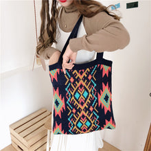 Load image into Gallery viewer, Vintage pattern knit bag
