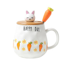 Load image into Gallery viewer, Rabbit and Carrot Mug(with spoon)
