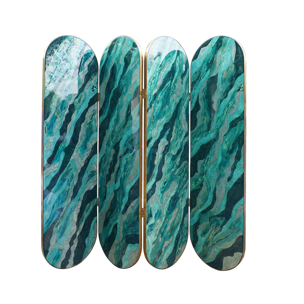 Metal frame resin lacquer painting screen