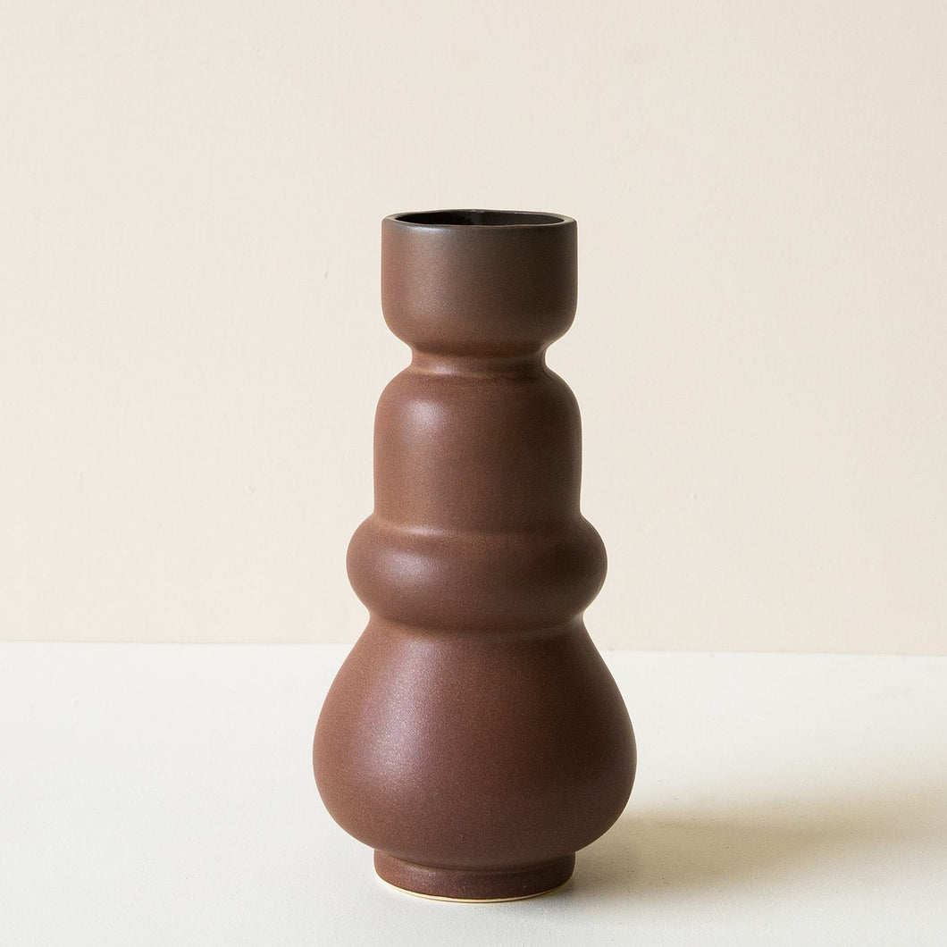 Klein Vase -Brown Red